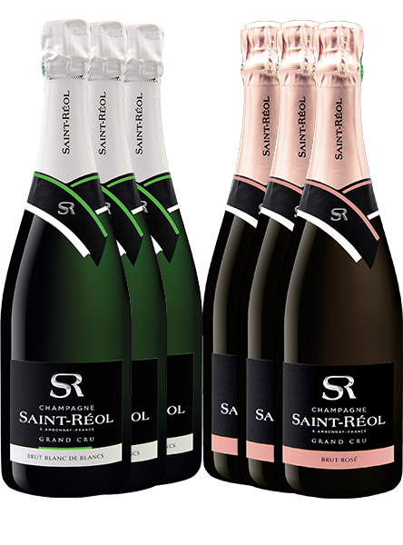 3 Blanc de blancs + 3 Rosé